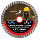 PRODIAMANT Construction Raccoon diamond blade with standard 7/8 inch arbor for angle grinders
