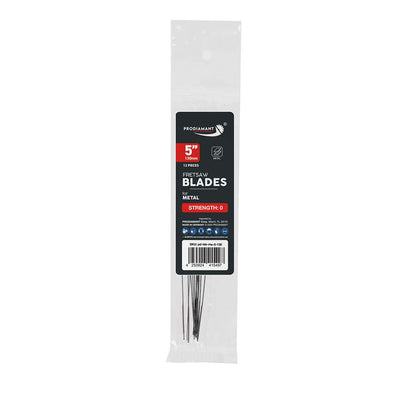 PRODIAMANT fret and scroll saw blades for metal, 12-pack for precision cutting of thin metal sheets