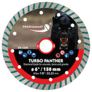 PRODIAMANT Turbo Panther diamond blade with standard 7/8 inch arbor for angle grinders